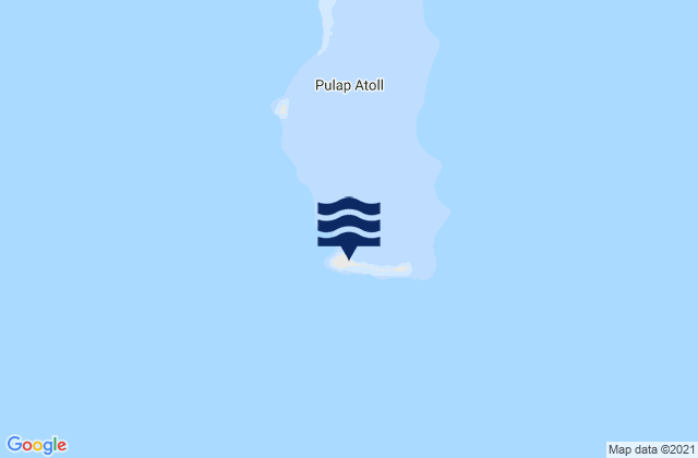 Mapa da tábua de marés em Tamatam, Micronesia