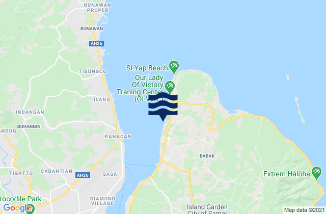 Mapa da tábua de marés em Tambo, Philippines