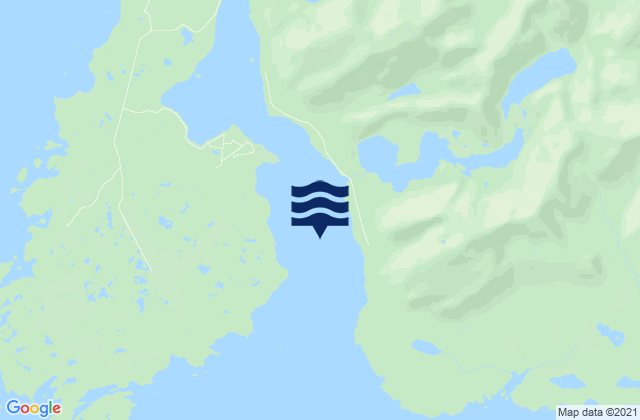 Mapa da tábua de marés em Tamgas Harbor, United States