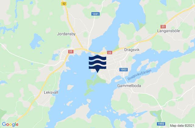 Mapa da tábua de marés em Tammisaari, Finland