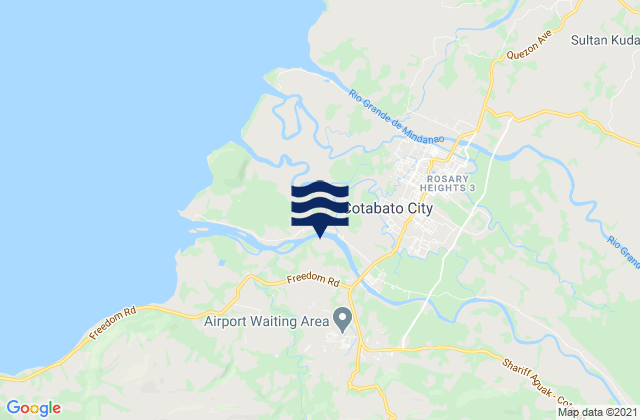 Mapa da tábua de marés em Tamontaka, Philippines