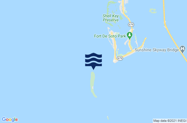 Mapa da tábua de marés em Tampa Bay Entrance (Egmont Channel), United States