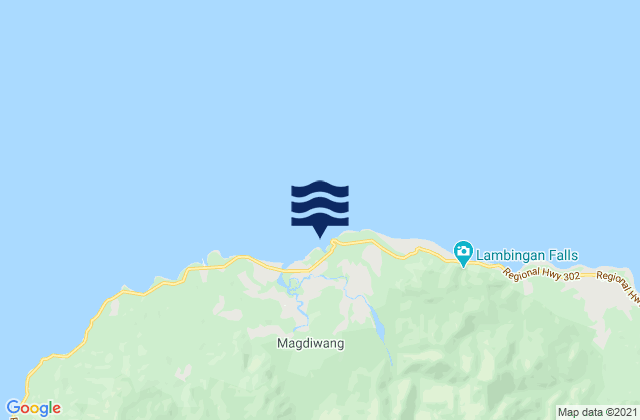 Mapa da tábua de marés em Tampayan, Philippines