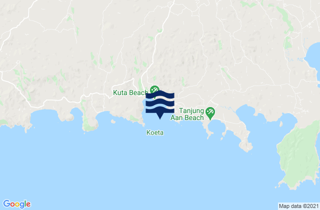 Mapa da tábua de marés em Tanakawu Dua, Indonesia