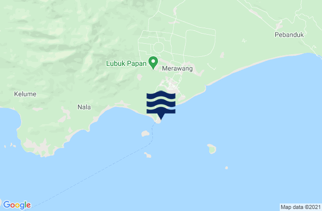 Mapa da tábua de marés em Tandjung Butun Linga Island, Indonesia