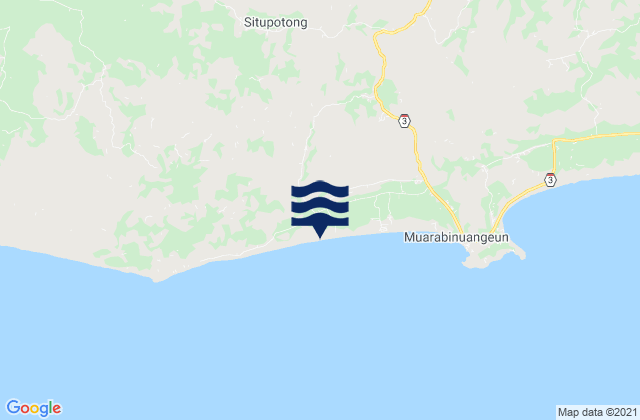 Mapa da tábua de marés em Tanjungan, Indonesia