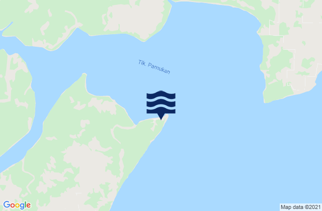 Mapa da tábua de marés em Tanjungsamalantakan, Indonesia