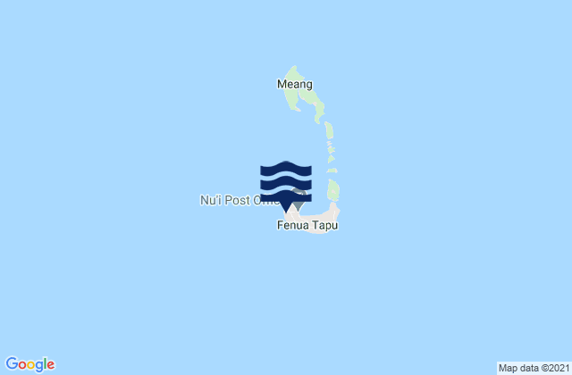 Mapa da tábua de marés em Tanrake Village, Tuvalu