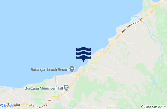 Mapa da tábua de marés em Tapel, Philippines
