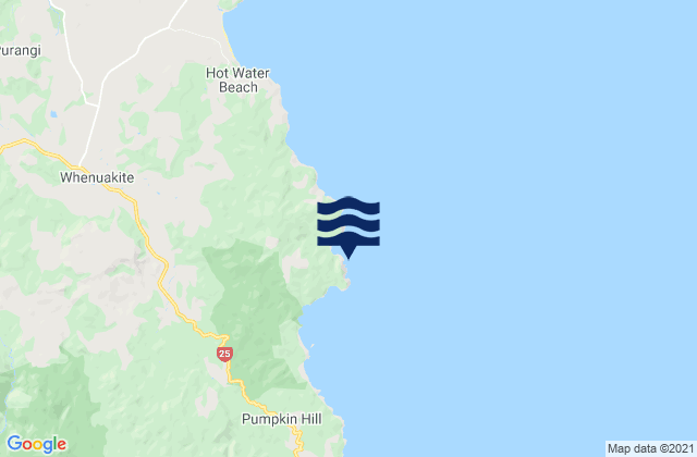 Mapa da tábua de marés em Tapuaetahi Bay (Boat Harbour), New Zealand