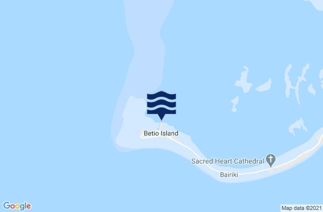 Mapa da tábua de marés em Tarawa (Betio), Kiribati