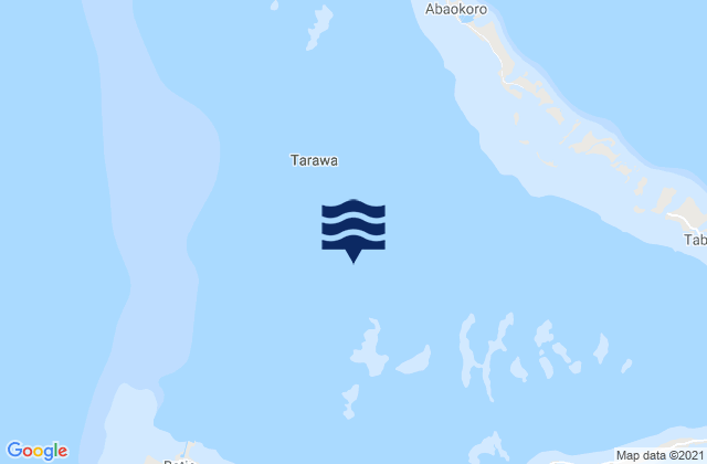 Mapa da tábua de marés em Tarawa, Kiribati