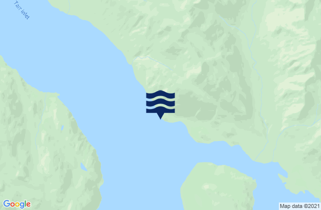 Mapa da tábua de marés em Tarr Inlet, United States