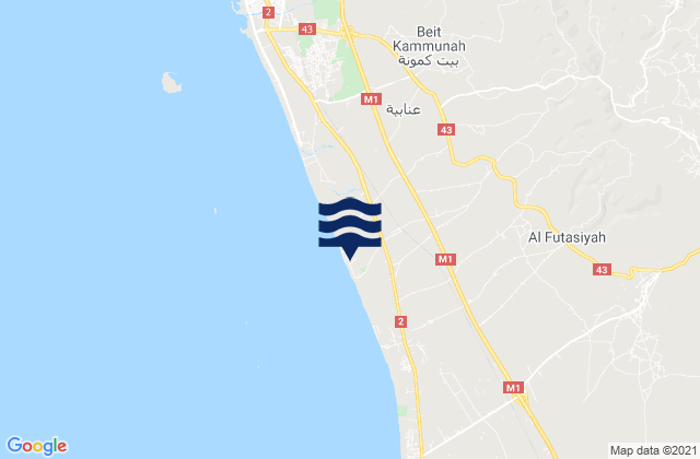 Mapa da tábua de marés em Tartus District, Syria