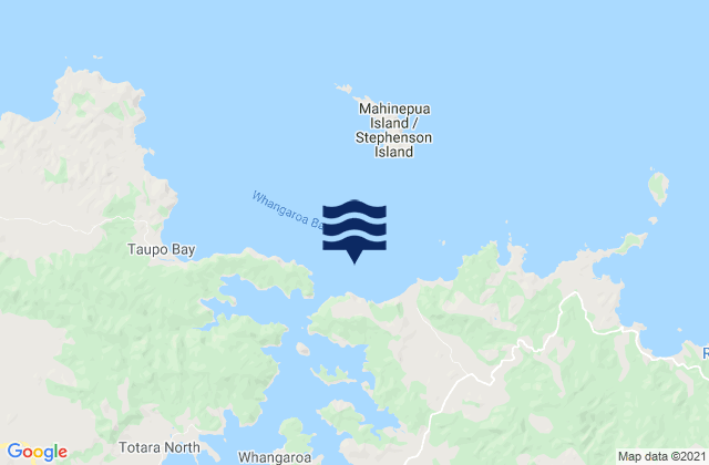 Mapa da tábua de marés em Tauranga Bay, New Zealand