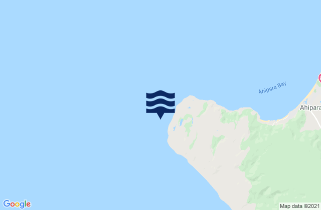 Mapa da tábua de marés em Tauroa Lighthouse, New Zealand
