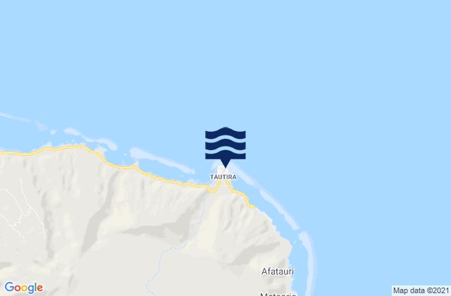 Mapa da tábua de marés em Tautira, French Polynesia