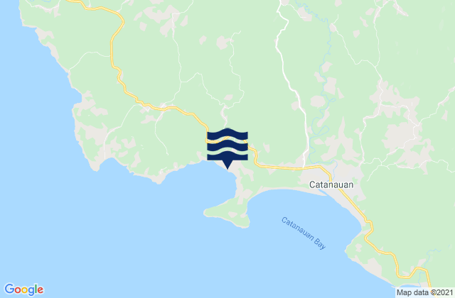 Mapa da tábua de marés em Tayabas Ibaba, Philippines