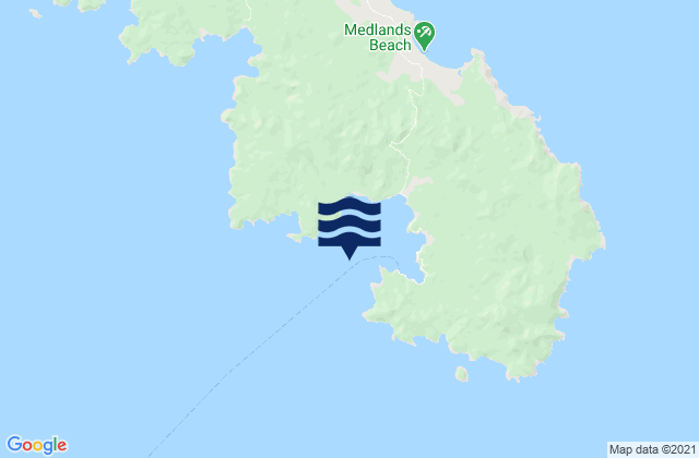Mapa da tábua de marés em Taylors Bay, New Zealand