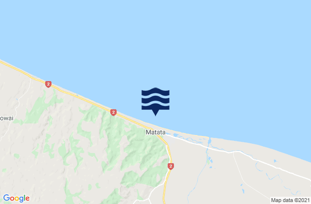 Mapa da tábua de marés em Te Awa a te Atua Beach, New Zealand