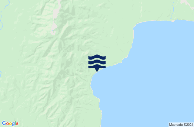 Mapa da tábua de marés em Teal Bay, New Zealand