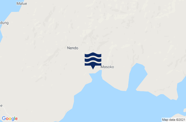 Mapa da tábua de marés em Temotu Province, Solomon Islands