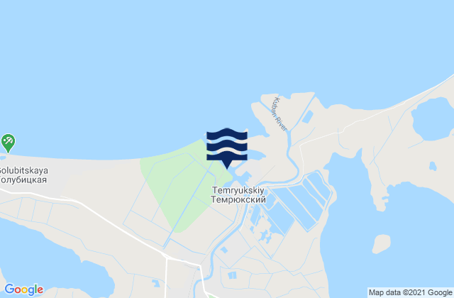 Mapa da tábua de marés em Temryuk, Russia