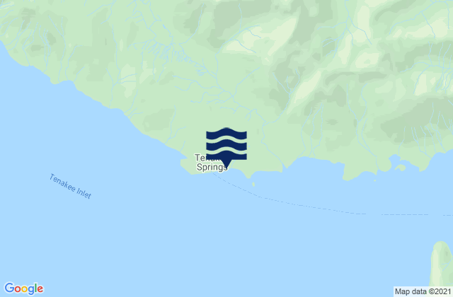 Mapa da tábua de marés em Tenakee Springs Tenakee Inlet, United States