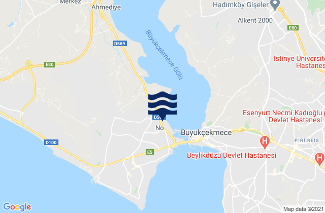 Mapa da tábua de marés em Tepecik, Turkey