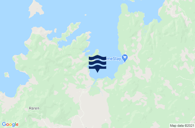 Mapa da tábua de marés em Terang, Indonesia