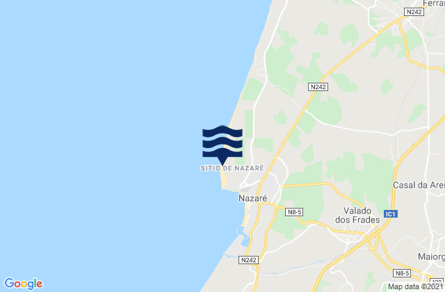 Mapa da tábua de marés em Terceira - Praia do Norte, Portugal