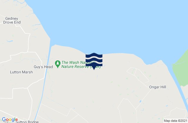 Mapa da tábua de marés em Terrington Saint John, United Kingdom