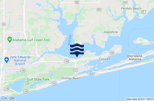 Mapa da tábua de marés em Terry s Cove, United States