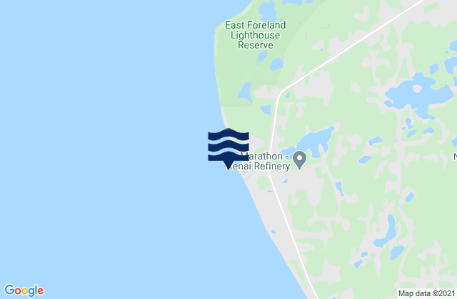 Mapa da tábua de marés em Tesoro Pier, United States