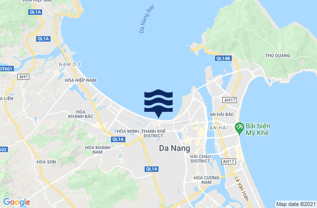 Mapa da tábua de marés em Thanh Khê, Vietnam