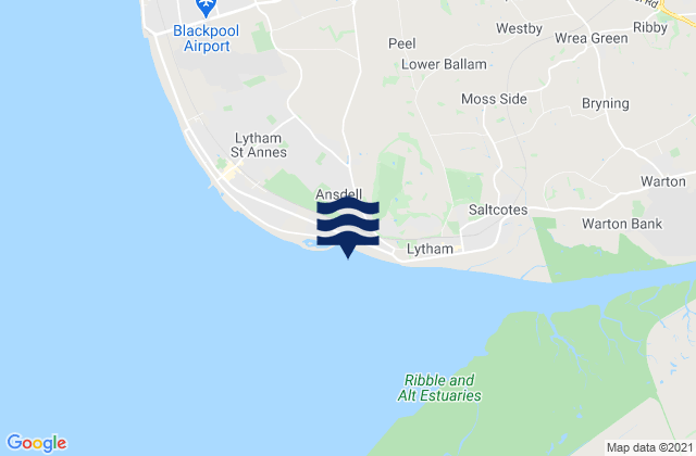 Mapa da tábua de marés em The Cove, United Kingdom
