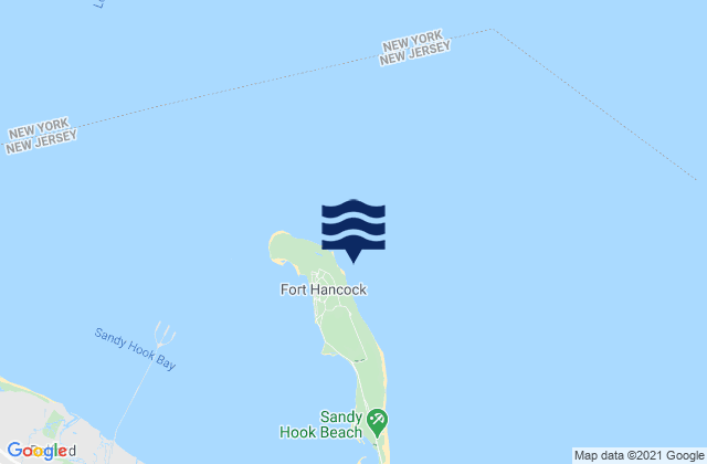 Mapa da tábua de marés em The Cove, United States