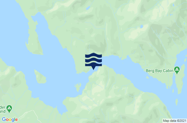 Mapa da tábua de marés em The Narrows, United States