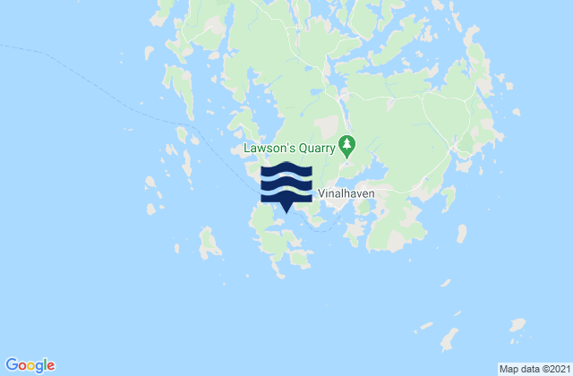 Mapa da tábua de marés em The Reach NNE of Green Island, United States