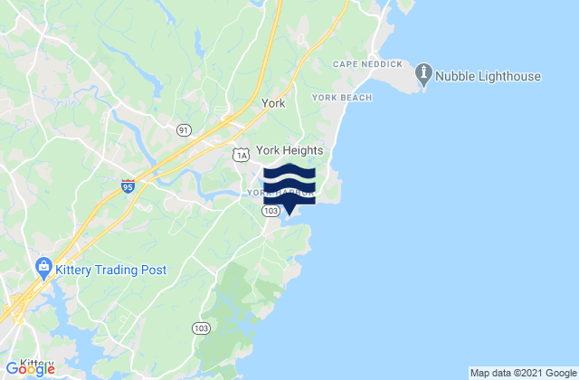 Mapa da tábua de marés em The Rivermouth, United States
