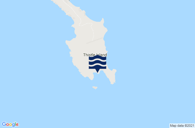 Mapa da tábua de marés em Thistle Island, Australia