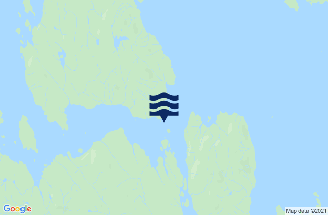Mapa da tábua de marés em Thorne Island Whale Passage, United States