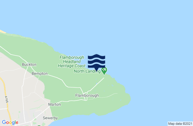 Mapa da tábua de marés em Thornwick Bay Beach, United Kingdom