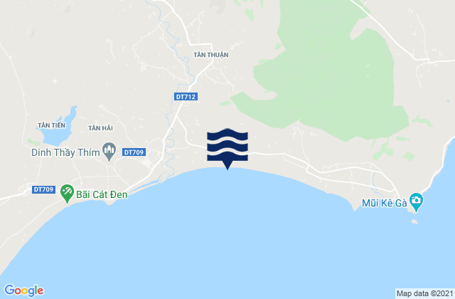 Mapa da tábua de marés em Thuận Nam, Vietnam