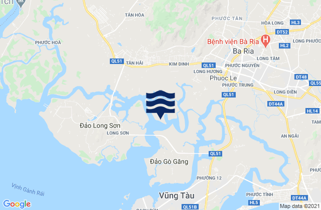 Mapa da tábua de marés em Thành Phố Bà Rịa, Vietnam