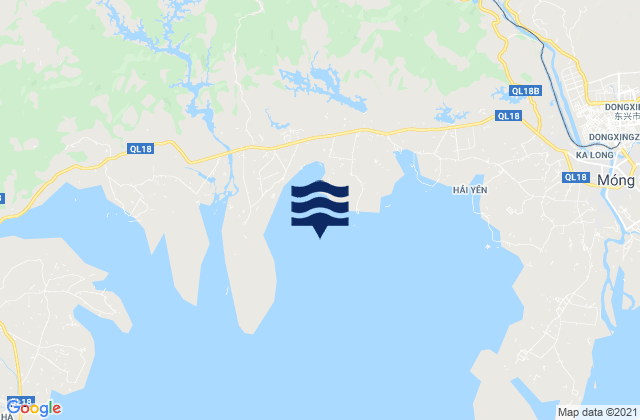 Mapa da tábua de marés em Thành Phố Móng Cái, Vietnam