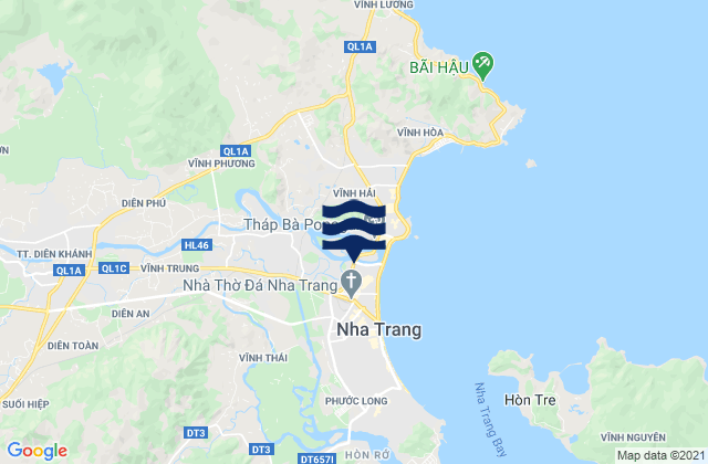 Mapa da tábua de marés em Thành Phố Nha Trang, Vietnam