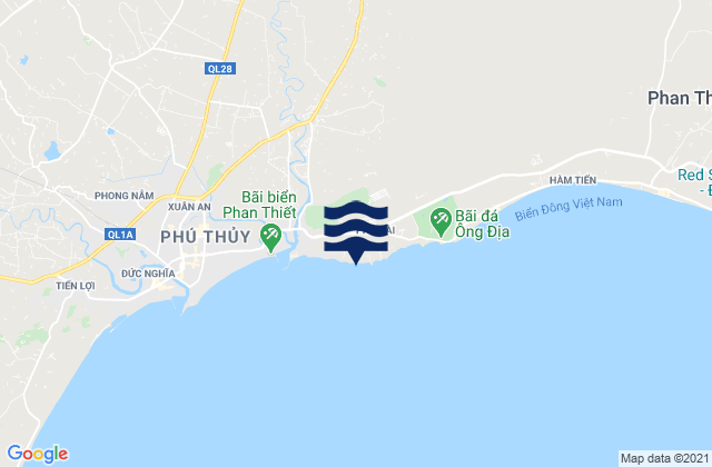 Mapa da tábua de marés em Thành Phố Phan Thiết, Vietnam