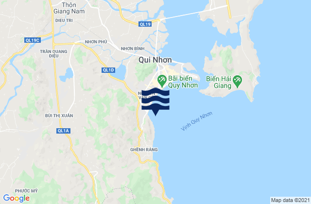 Mapa da tábua de marés em Thành Phố Quy Nhơn, Vietnam