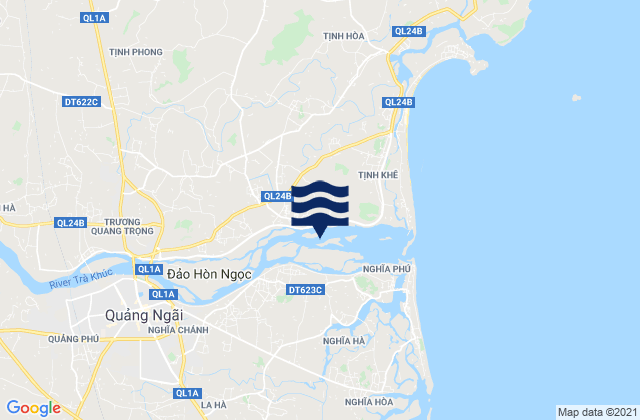 Mapa da tábua de marés em Thành Phố Quảng Ngãi, Vietnam